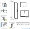 Radaway Idea Dwj drzwi wnękowe 110cm lewe szkło przejrzyste 387015-01-01L